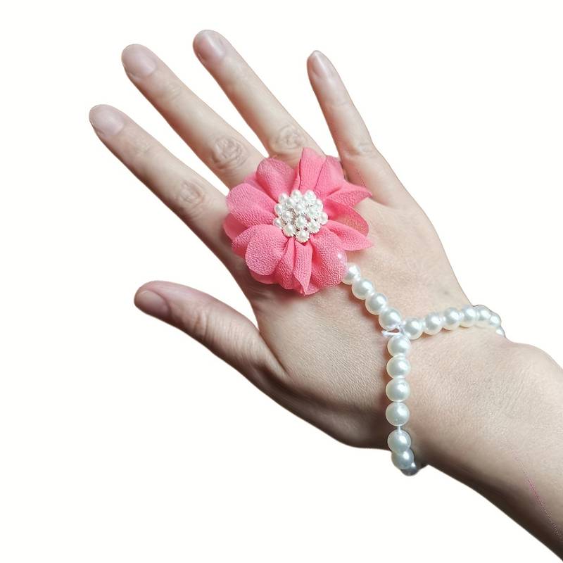 Cute Imitation Pearls Barefoot Sandals With Multiple Use - Temu